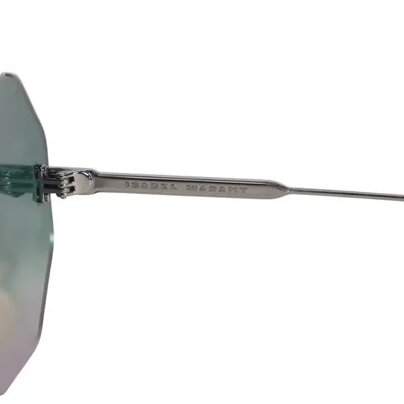Isabel Marant Geometric Octagon Sunglasses – Green/Pink  display picture 3